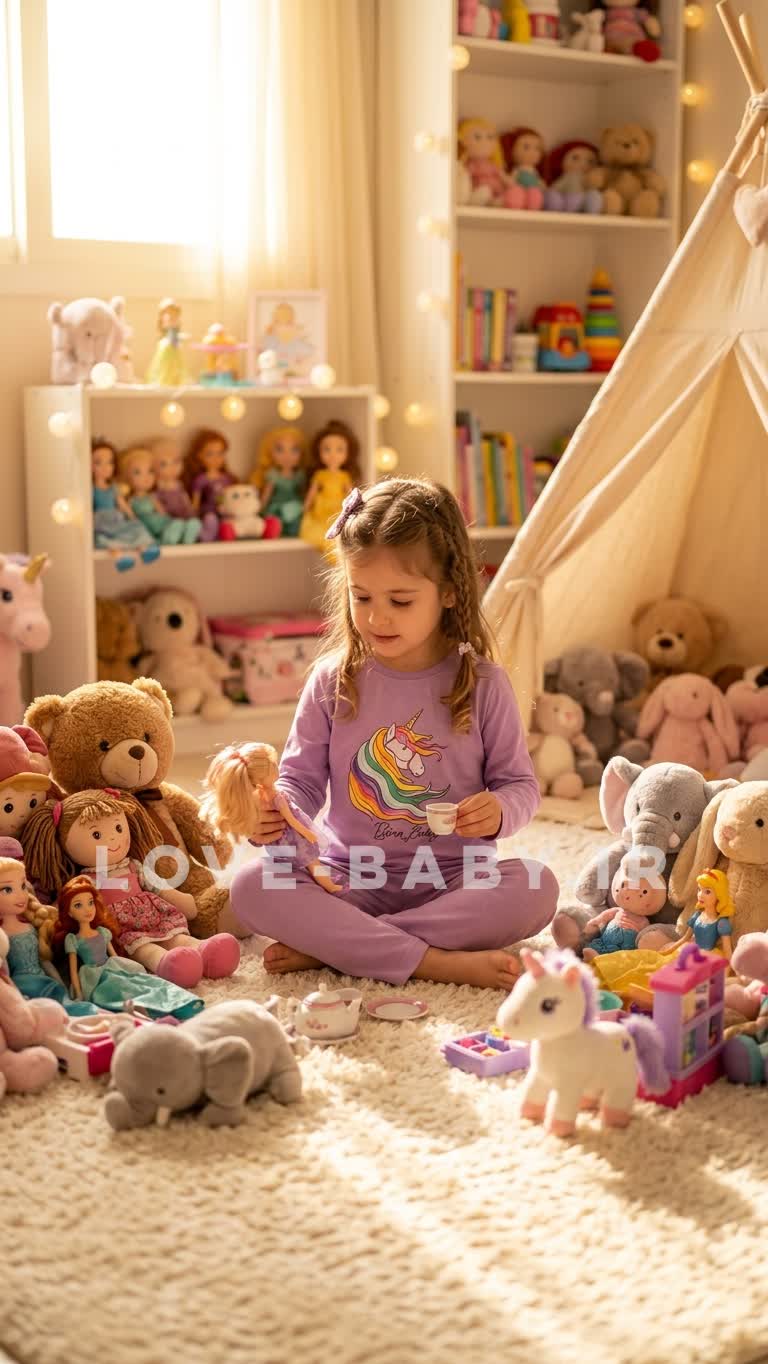 بلوز شلوار دخترانه تک شاخ unicorn academy