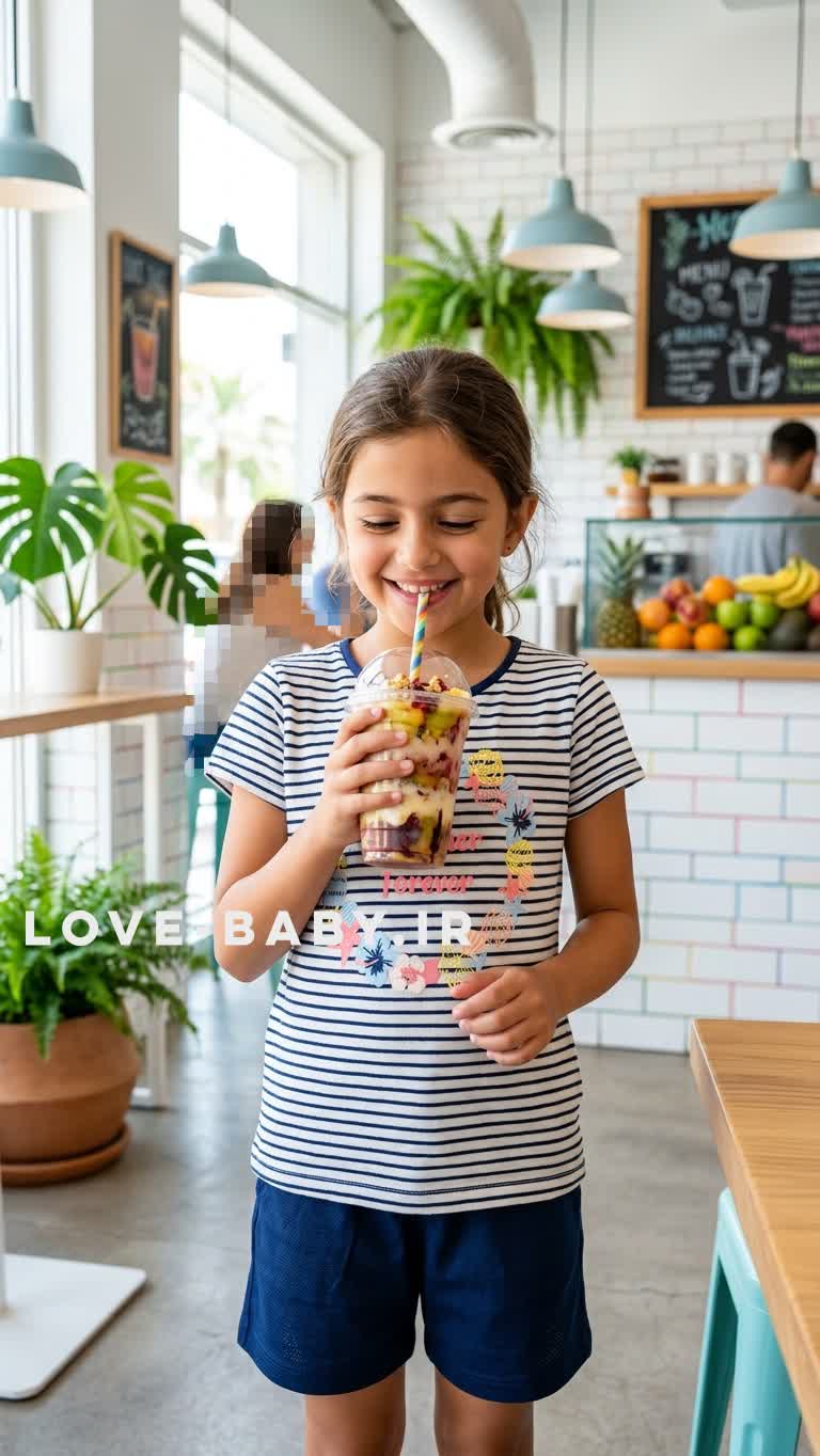 تیشرت شلوارک لوپیلو دخترانه