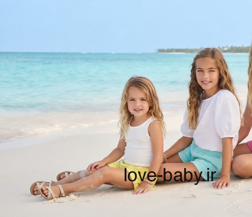 شلوارک دخترانه پیپرتز و لوپیلو رنگ آبی